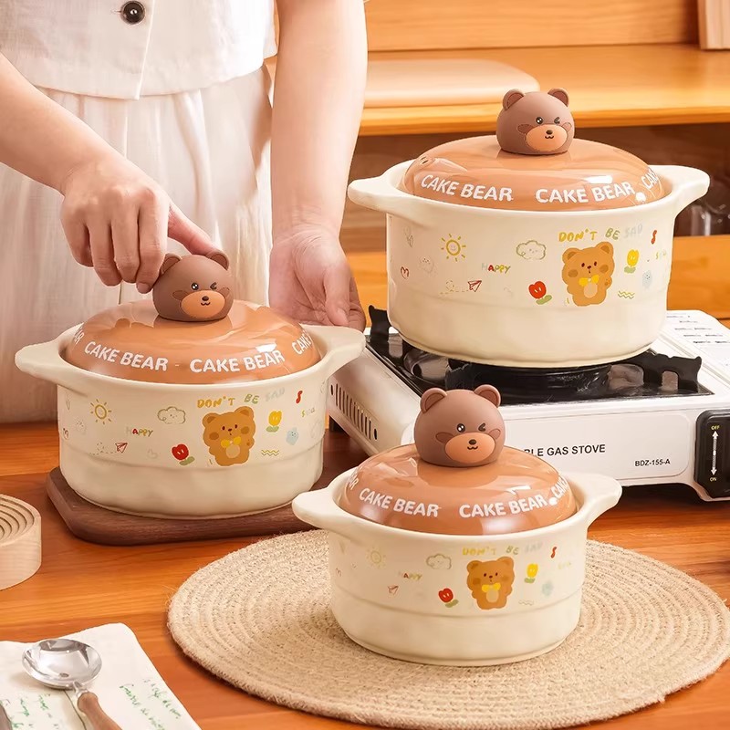 德国小熊家用耐高温砂锅陶瓷汤锅