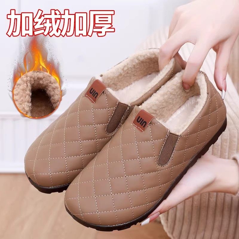 秋冬季老北京布鞋女棉鞋加绒加厚保暖豆豆鞋防滑妈妈鞋防水懒人鞋,女鞋,健步鞋,淘宝优惠券,粉丝福利购,淘宝优惠卷