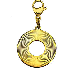 欧美轻奢双面设计镂空纹理吊坠