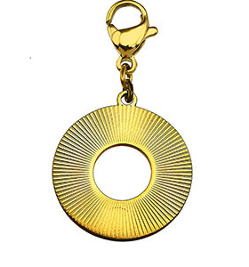 欧美轻奢双面设计镂空纹理吊坠