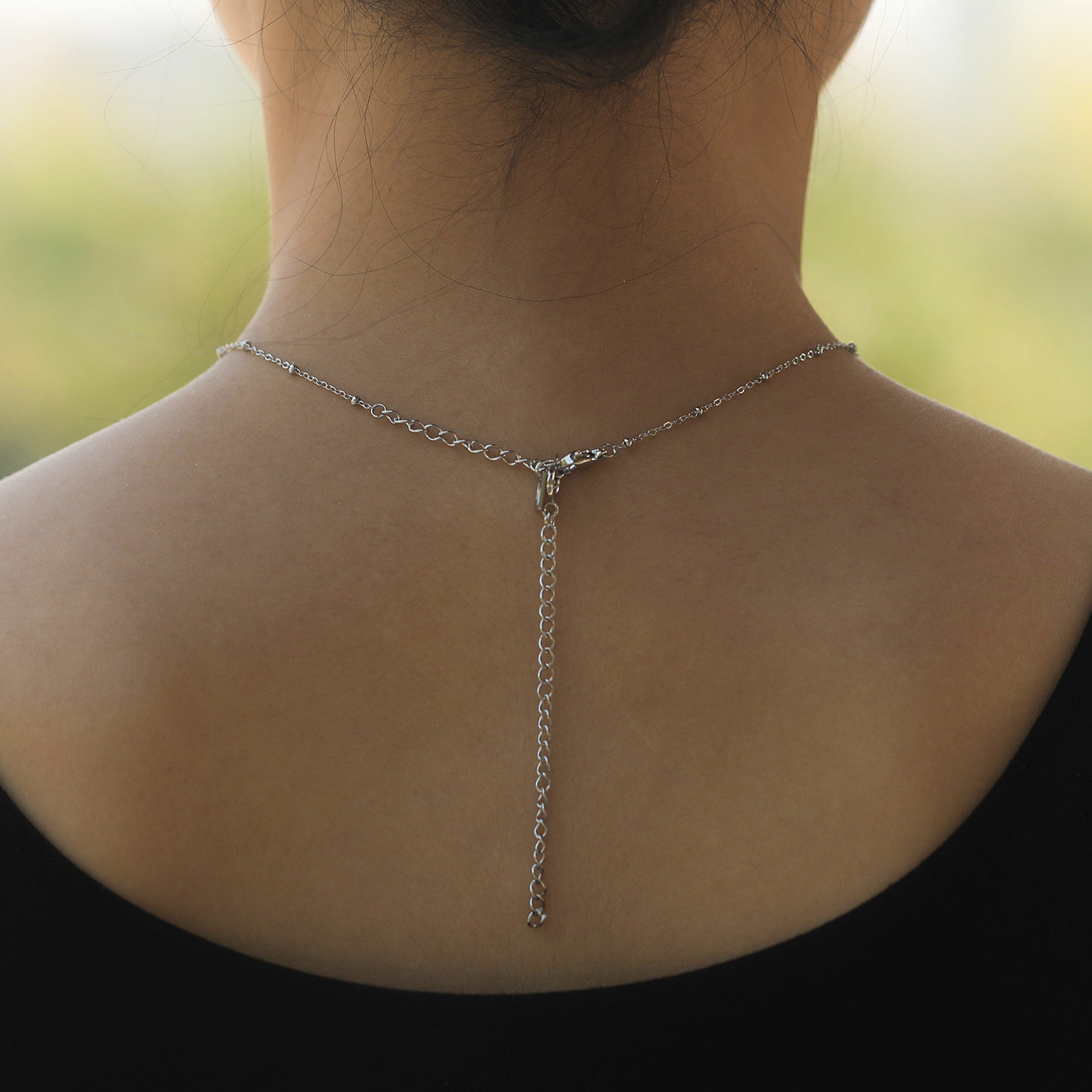 项链延长链银色饰品情侣欧美轻奢