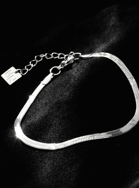 HACKNEY NINE英国伦敦轻奢饰品欧美雕刻星星蛇骨链手链18K镀白金