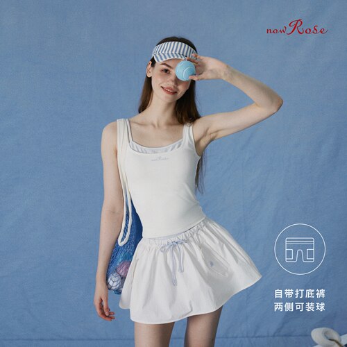 NowRose官方夏季速干透气网球裙女运动健身防走光显瘦运动风短裙