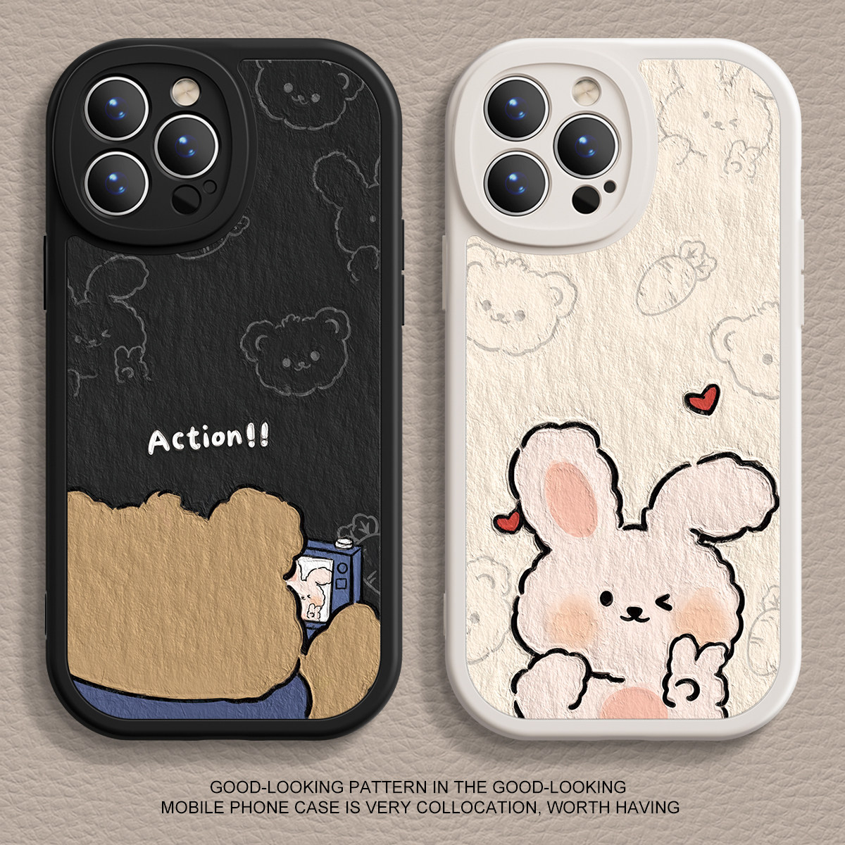 适用iPhone16promax手机壳苹果17新款12mini小熊小兔11pro液态8plus7p硅胶xr情侣xsmax软x男14plus女6e保护套,3C数码配件,手机保护套/壳,淘宝优惠券,粉丝福利购,淘宝优惠卷