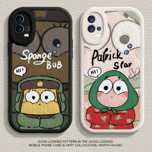 适用opporeno11手机壳k11新款 vivox100pro海绵宝宝iqoo12液态findx6硅胶r17情侣neo8软9男s18女z8x80保护套60