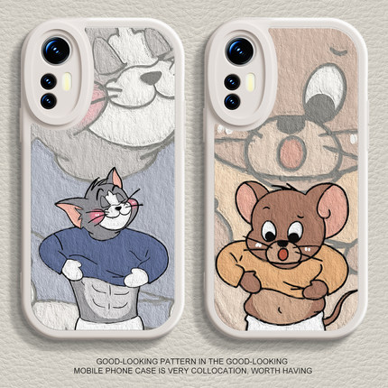 适用红米note13pro手机壳11ultra新款mix4猫和老鼠10s液态civi3硅胶小米13情侣k60软k70男12x女12spro至尊版9