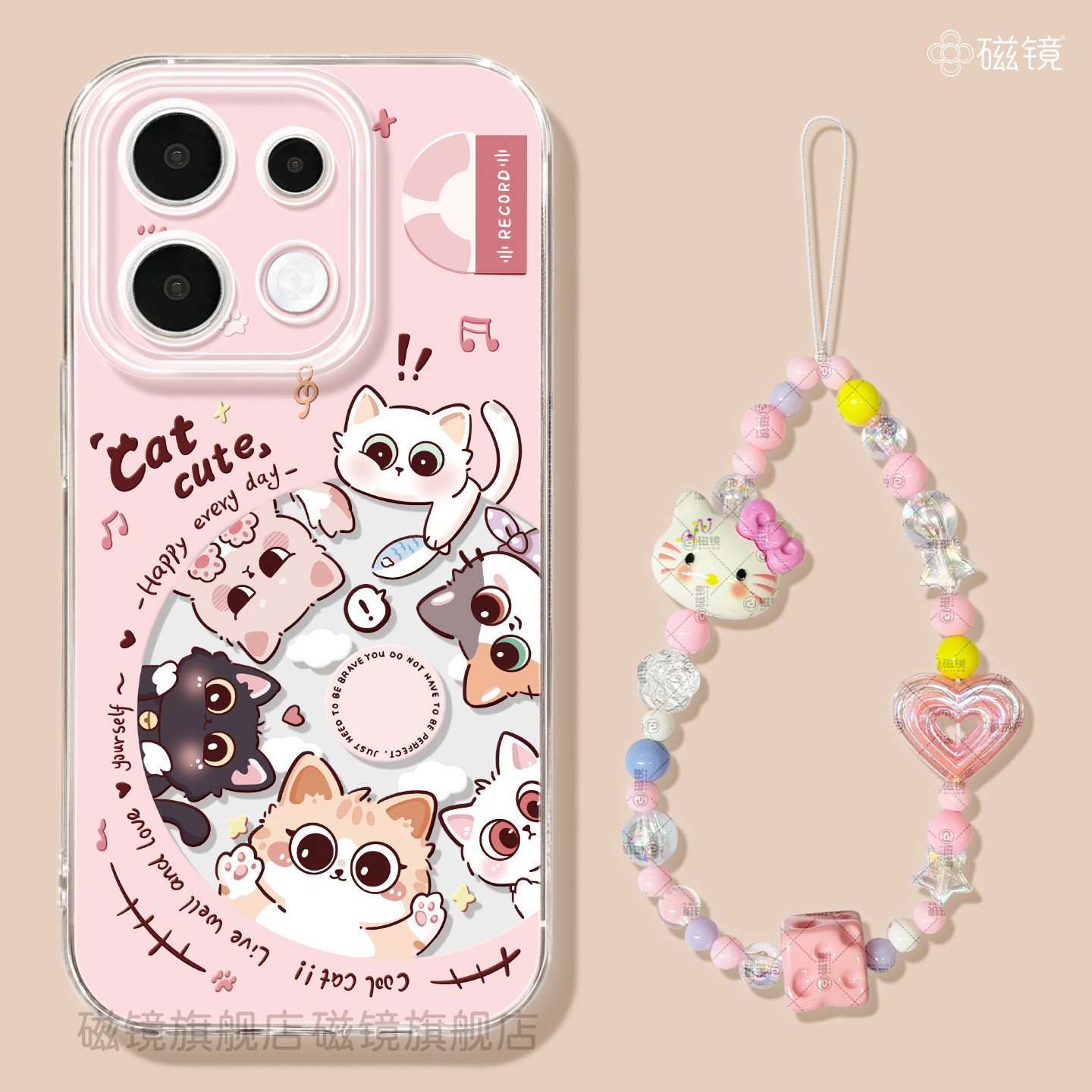 适用opporeno16手机壳男女新款reno14pro+保护套15全包9pro硅胶8防摔reno7se透明oppo软外壳2卡通3一圈猫咪10