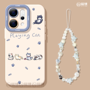 适用opporeno14手机壳女新款reno12pro+保护套13全包9pro硅胶8防摔reno7se天使眼oppo软外壳6猫咪兔子5卡通10