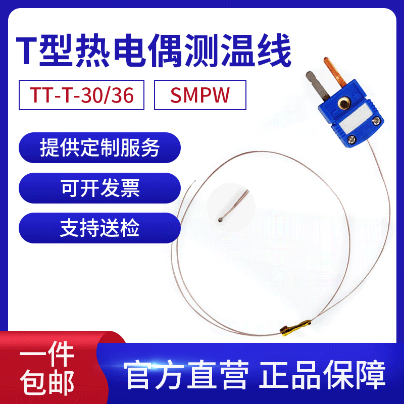 美国进口测温线T型热电偶感温线TT-T-30/36-SLE
