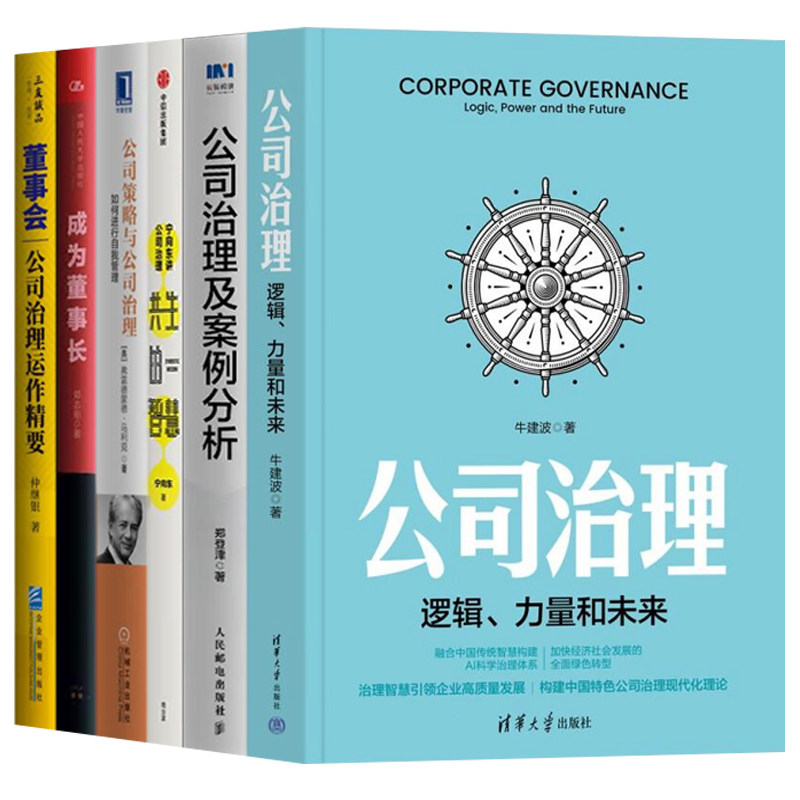 公司治理6册：公司治理：逻辑、力量和未来+公司治理及案例分析+宁向东讲公司治理+成为董事长：郑志刚公司治理通识课+董事会