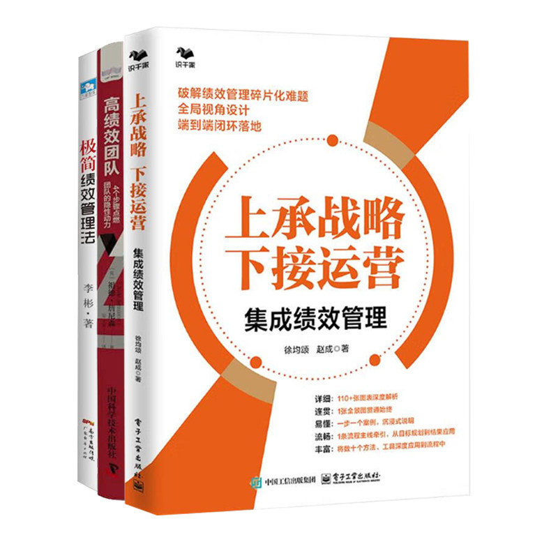 高绩效团队建设与管理3册：上承战略 下接运营+4个步骤点燃团队的隐性动力+极简绩效管理法：让绩效管理回归简单