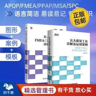 五大质量工具详解及运用案例套装 五大质量工具之FMEA2019详解及运用落地质量管理 2册汽车工业企业内审员书籍