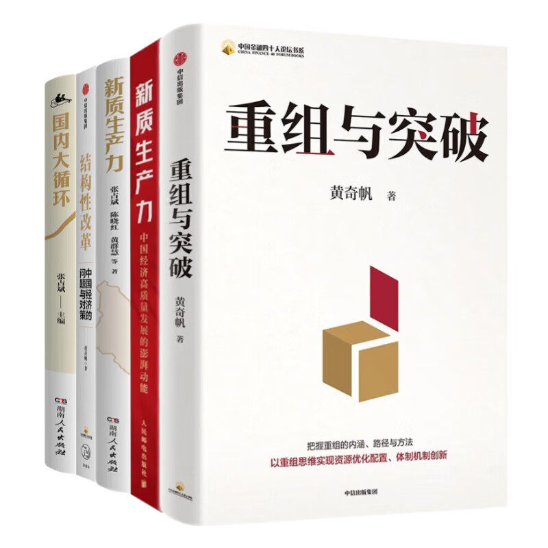 经济5本套:重组与突破+新质生产力+新质生产力+结构性改革:中国经济的问题与对策+国内大循环 中国经济发展新格局