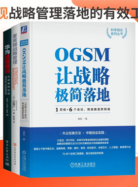 实现战略管理落地的有效工具3本套：麦肯锡战略管理+OGSM让战略极简落地+华为战略解码