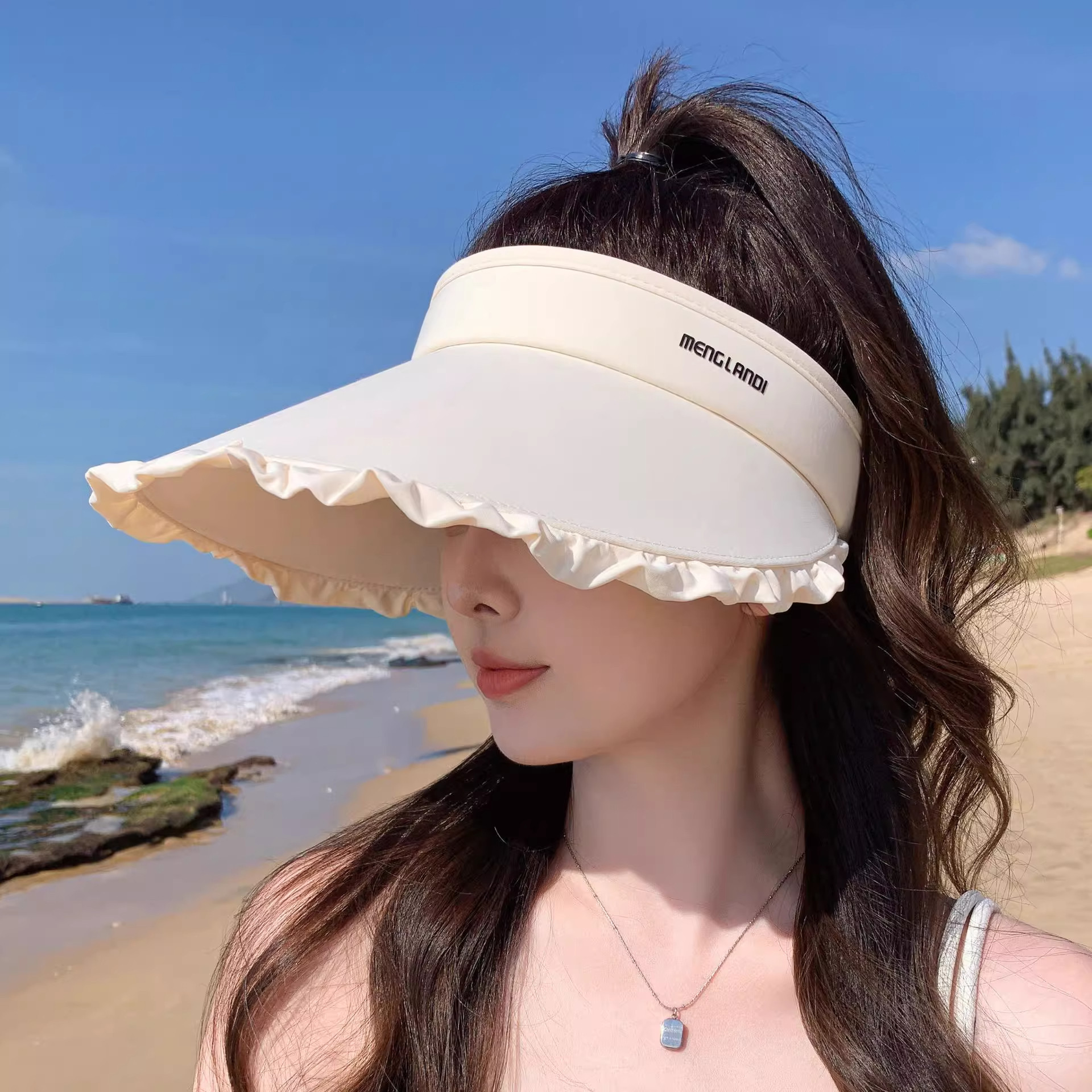 2025夏季新款女防晒帽大檐遮阳帽子户外出游时尚百搭遮阳防紫外线