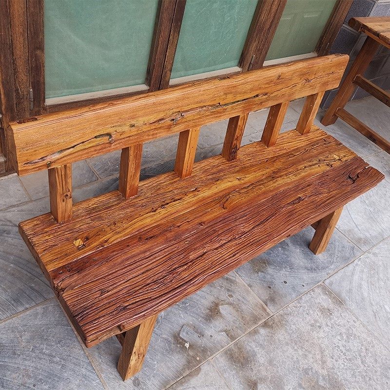 老榆木长条靠背椅子怀旧主人椅原木餐椅实木茶桌椅风化长条凳连椅,住宅家具,餐椅,淘宝优惠券,粉丝福利购,淘宝优惠卷