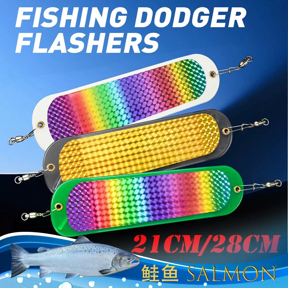 新款跨境拖钓道奇闪光板路亚饵