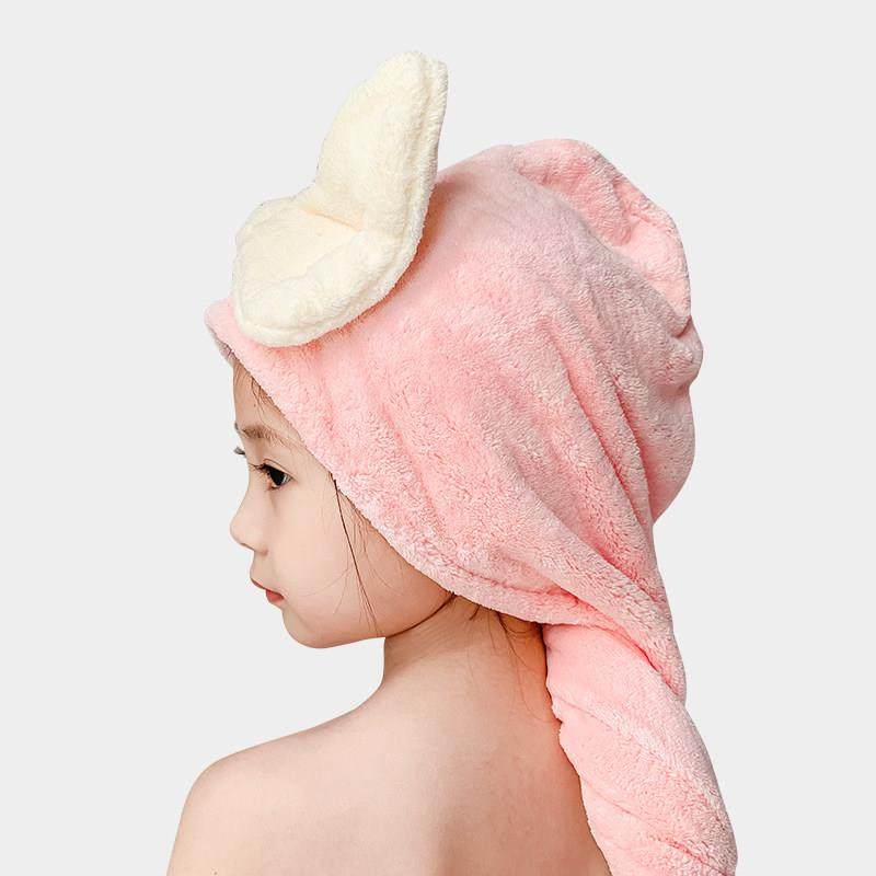 日本进口大蝴蝶结儿童干发帽超强吸水速干女洗头干发神器包头毛巾,家庭/个人清洁工具,干发帽/一次性干发帽,淘宝优惠券,粉丝福利购,淘宝优惠卷