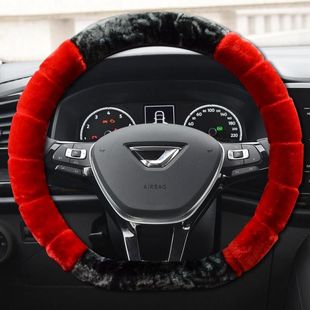 大众老款捷达王伙伴前卫高尔夫方向盘套毛绒秋冬季保暖棉汽车把套