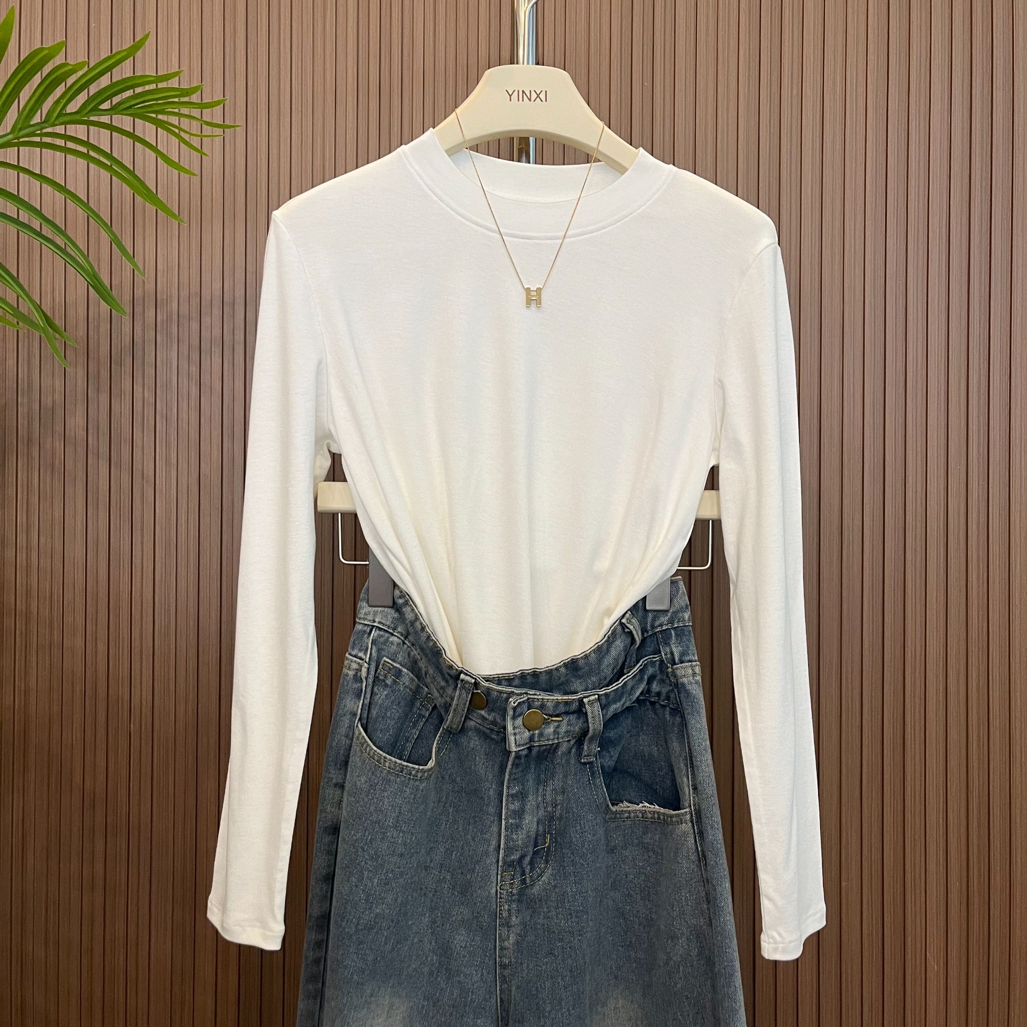 2025新款半高领纯色打底衫