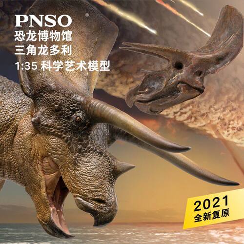 新版PNSO三角龙多利恐龙模型手办