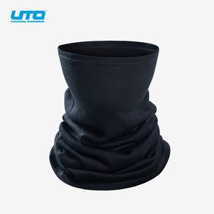 UTO悠途羊毛围脖滑雪面罩冬保暖透气男户外运动跑步骑行防风围巾