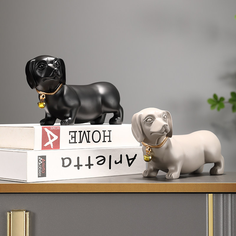 沛纳丽可爱腊肠犬狗狗动物房间家居装饰品小摆设树脂仿真小狗摆件,家居饰品,桌面摆件,淘宝优惠券,粉丝福利购,淘宝优惠卷