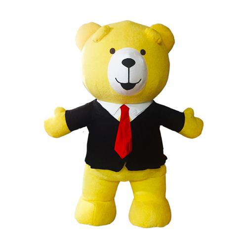 泰迪熊充气人偶服装彩色熊玩偶服多彩熊卡通人偶服装人穿的玩偶服