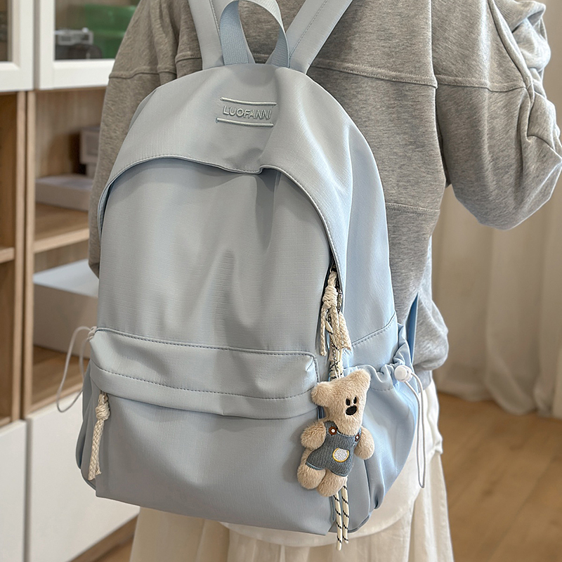 韩系简约双肩包男高中生大容量书包女大学生16寸电脑旅行通勤背包