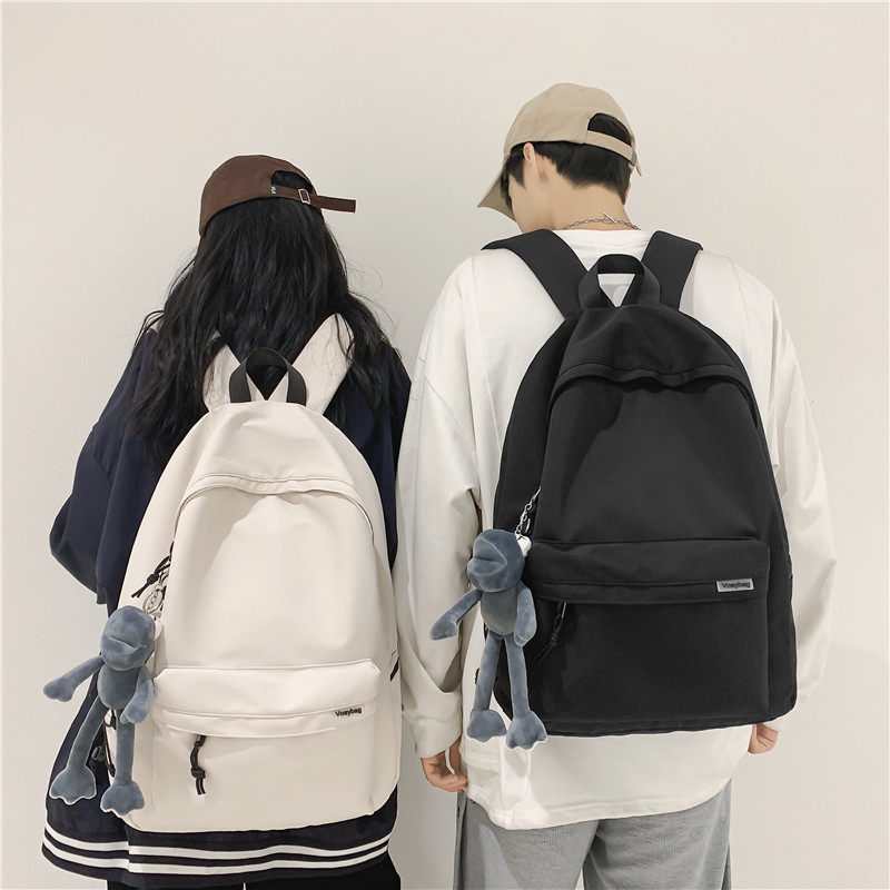 书包男初中高中生新款高颜值男生双肩包美式灰色男款高街背包肩包