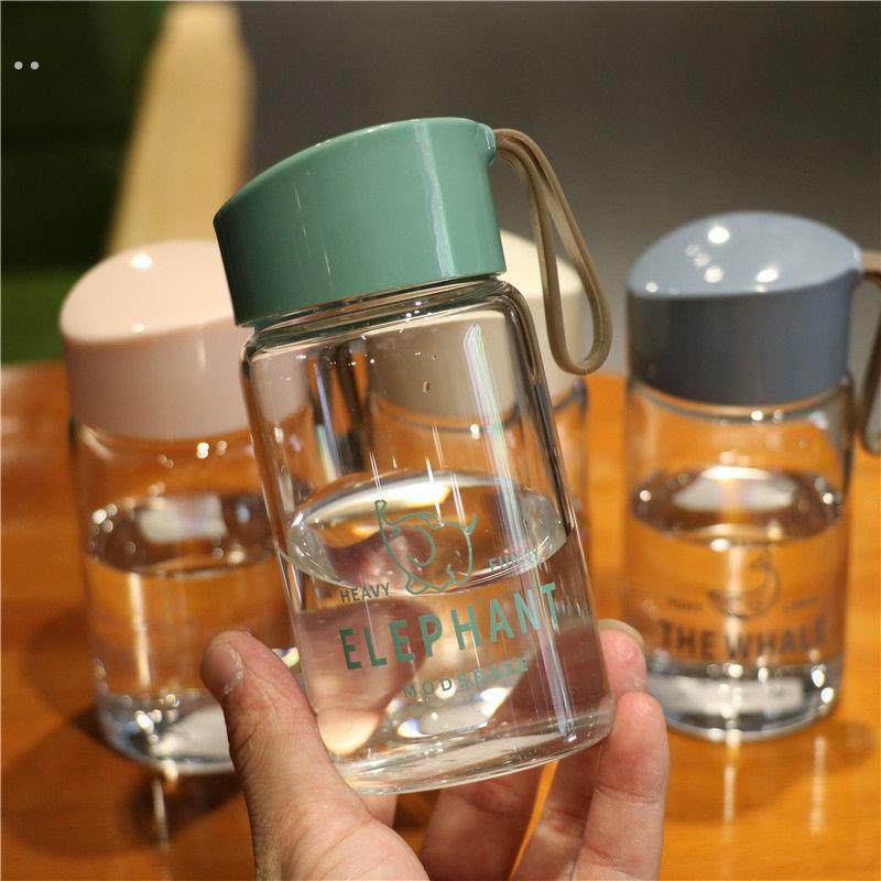 小容量水杯200ml毫升迷你小型杯子女生随身小巧便携携带玻璃水瓶