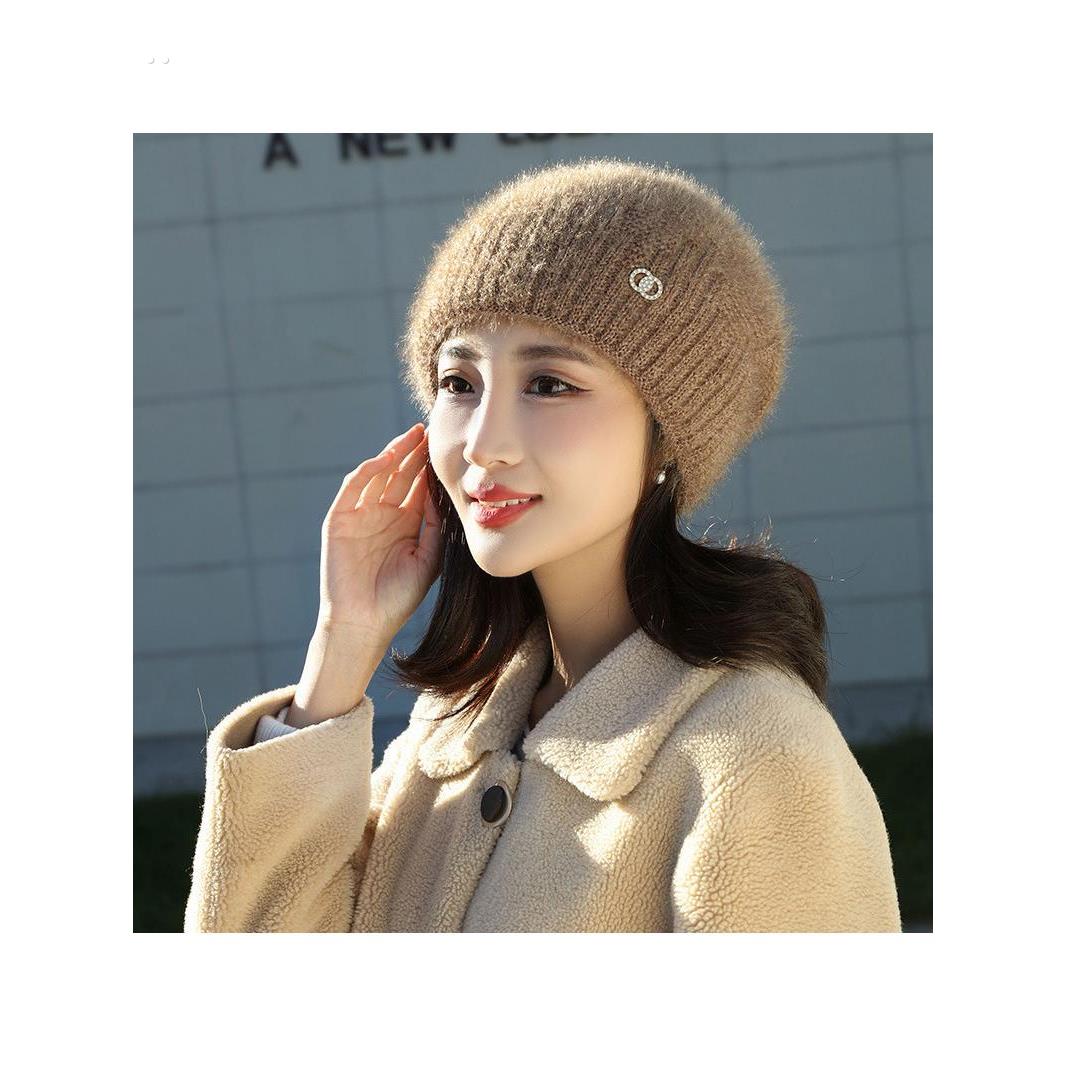 堆堆帽子女秋冬季韩版潮百搭网红爆款帽加厚保暖针织毛线帽骑行