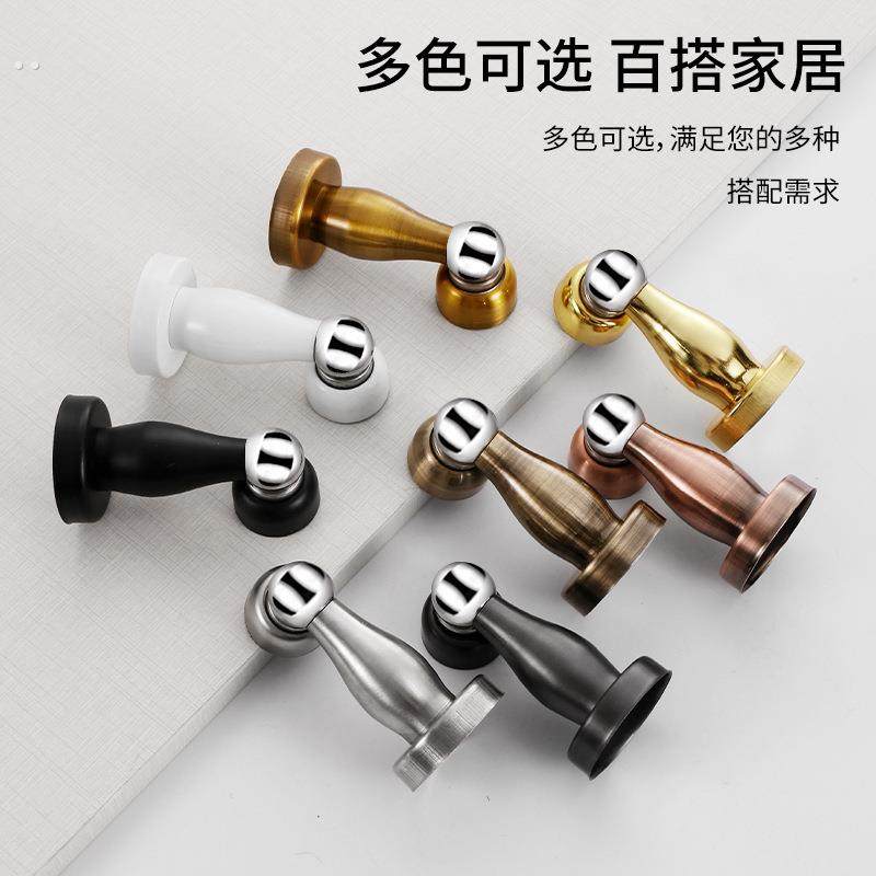 不锈钢加厚门吸免打孔门阻卧室卫生间门挡防撞门碰地吸强磁墙吸