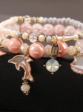 闺蜜信物一对姐妹手链二人一对初中生手链女情侣手环高级感少女心