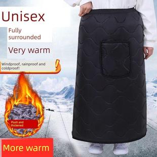 秋冬电动车挡风玻璃被摩托车骑行保暖护膝加厚丝绒裙男女骑行防风