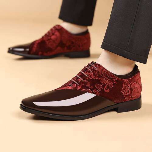 南盛鞋业男士方头休闲单鞋 系带shoes 拉链袋包装无鞋盒正装皮鞋