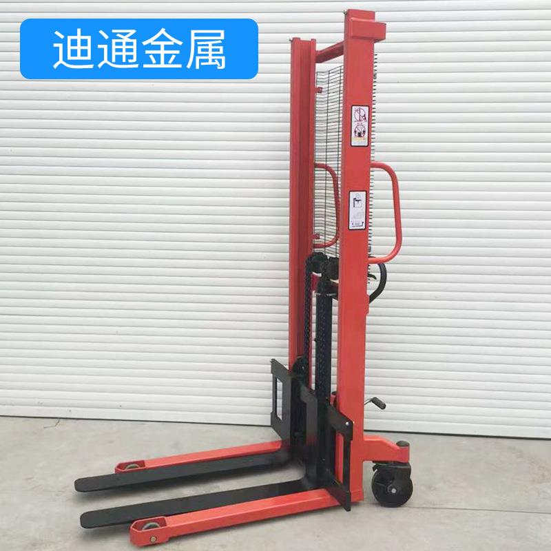 工厂1吨2TC型钢双门架手动液压堆高车升高装卸叉车