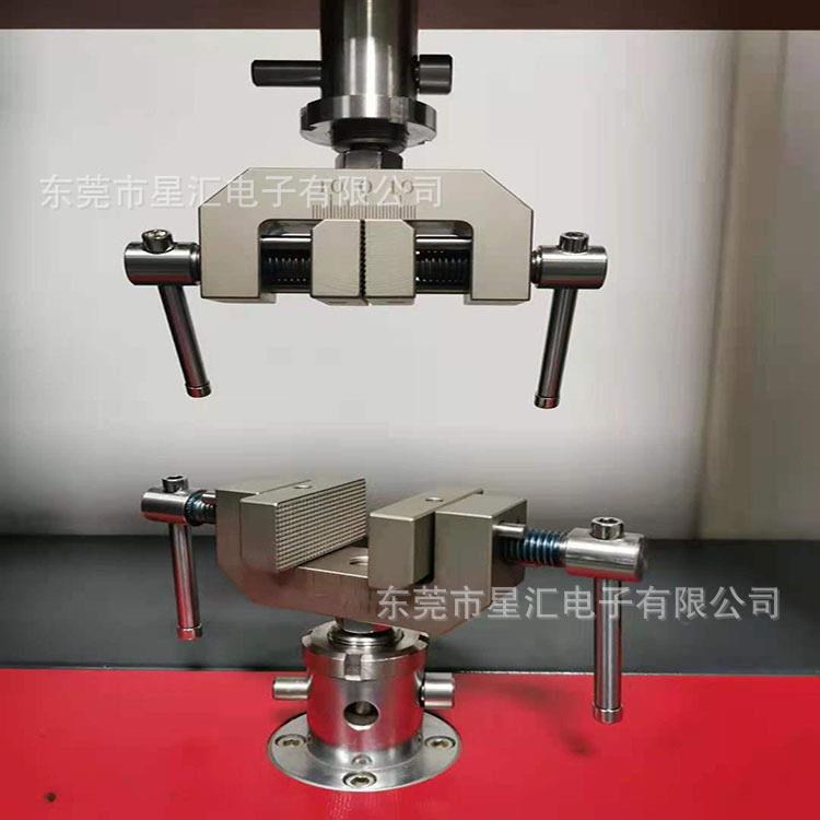 双边锁紧钻石纹铁夹具(非金属材料的拉伸测试)材料拉伸试验夹具