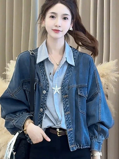 2025新款爆款高级感气质减龄小香风牛仔短外套女欧货牛仔休闲上衣