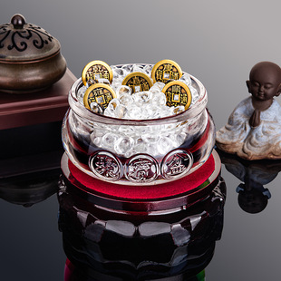 聚宝盆家居招财聚财水晶聚宝盆家居装 饰品办公室桌面摆件开业礼品