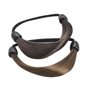 高弹力假发发圈女2025新款高端低扎马尾头绳扎头皮筋真发发绳头饰