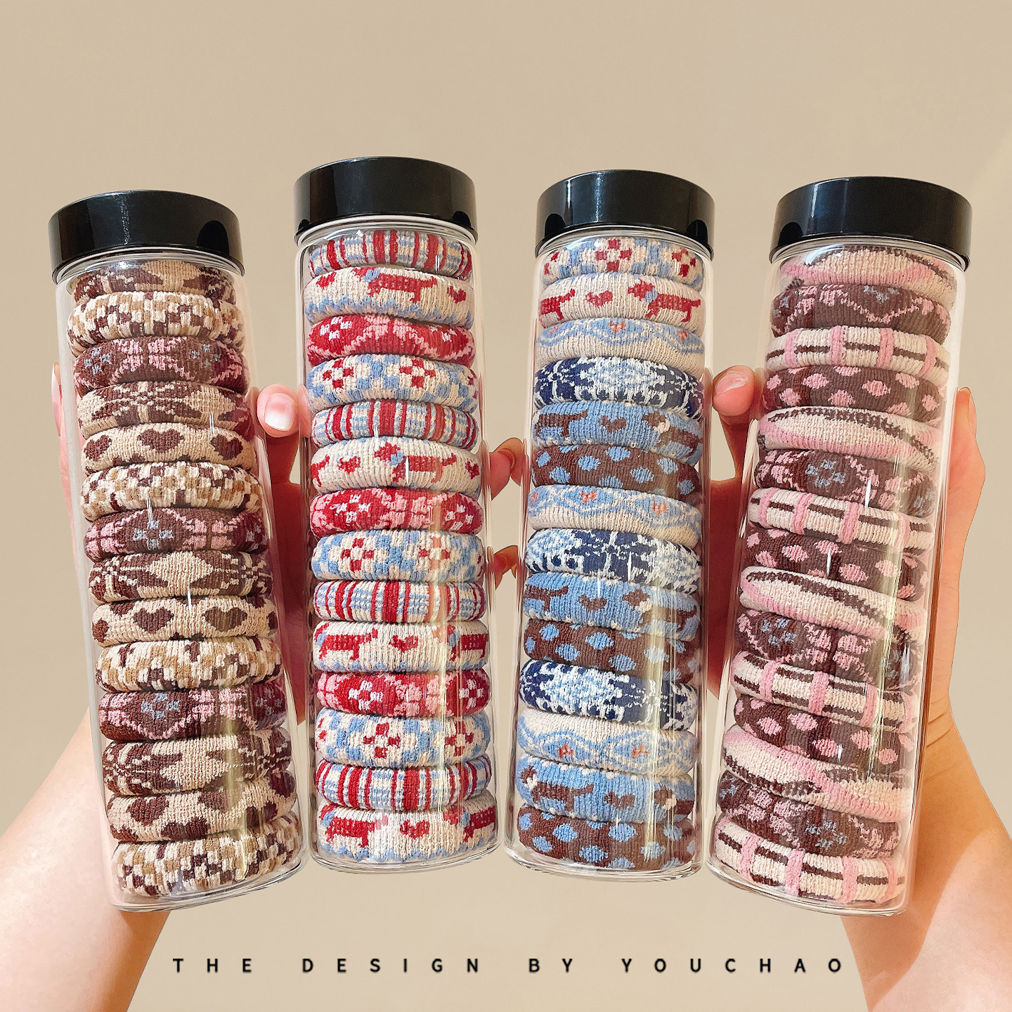 儿童韩版秋冬新款费尔岛毛巾圈发圈小女孩甜美高弹力发绳头绳发饰