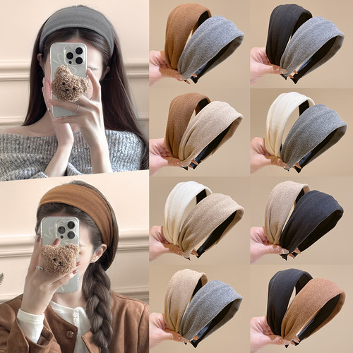 甜酷女孩！时尚宽边显脸小的发箍