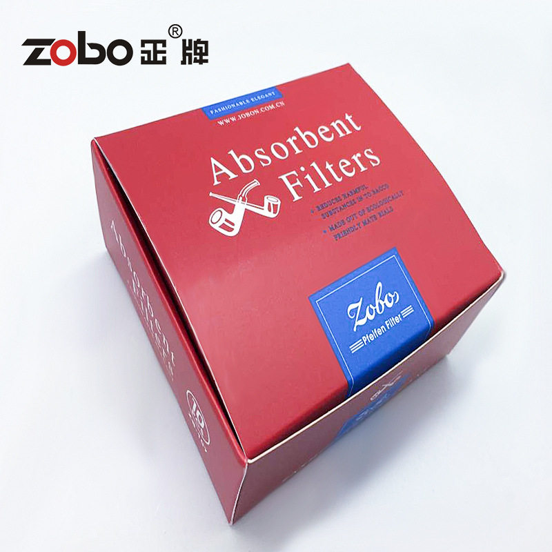 烟斗适用配件活性炭过滤100只 ZOBO正牌檀木烟斗专用过滤芯大盒装