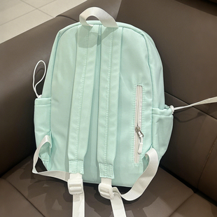 薄荷绿蝴蝶结书包初高中女生包大容量双肩背包小众大学生上课包包