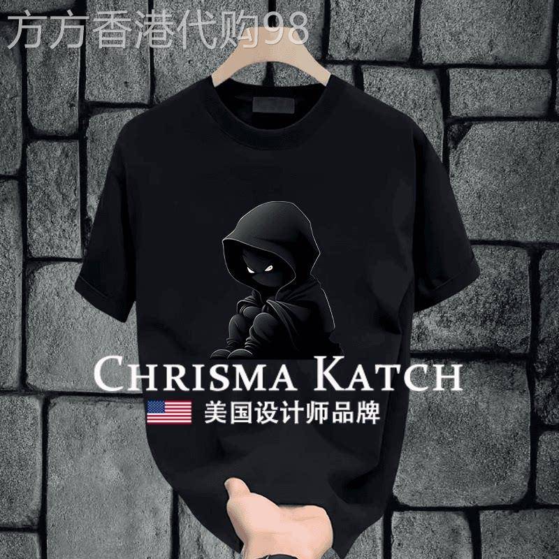 出口美国⭐Chrisma Katch~纯棉休闲透气短袖美式圆领宽松百搭T恤