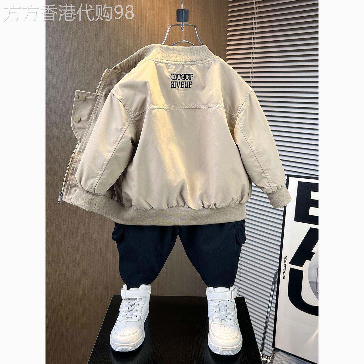 韩国男童春秋季棒球服外套2026新款洋派儿童风衣宝宝时髦上衣帅潮