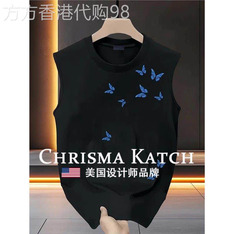 出口美国⭐Chrisma Katch~背心男士薄款潮牌无袖运动宽松休闲坎肩