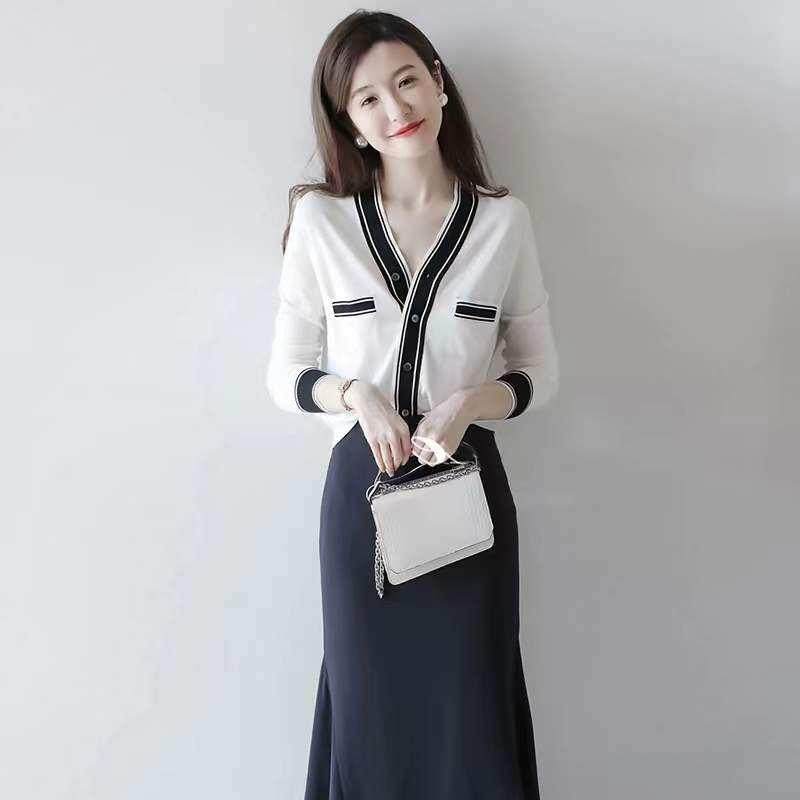 欧洲站2024年春装新款气质减龄英伦风名媛御姐职业裙子两件套装女