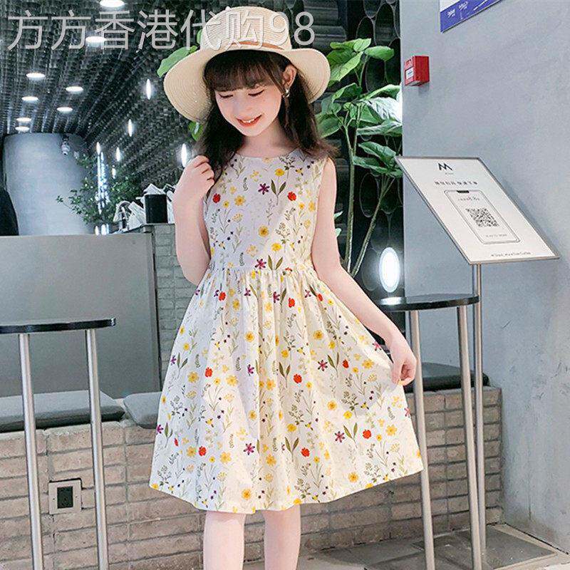 女童夏装连衣裙2026新款儿童纯棉碎花无袖休闲背心裙子洋气棉布裙